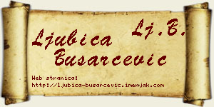 Ljubica Busarčević vizit kartica